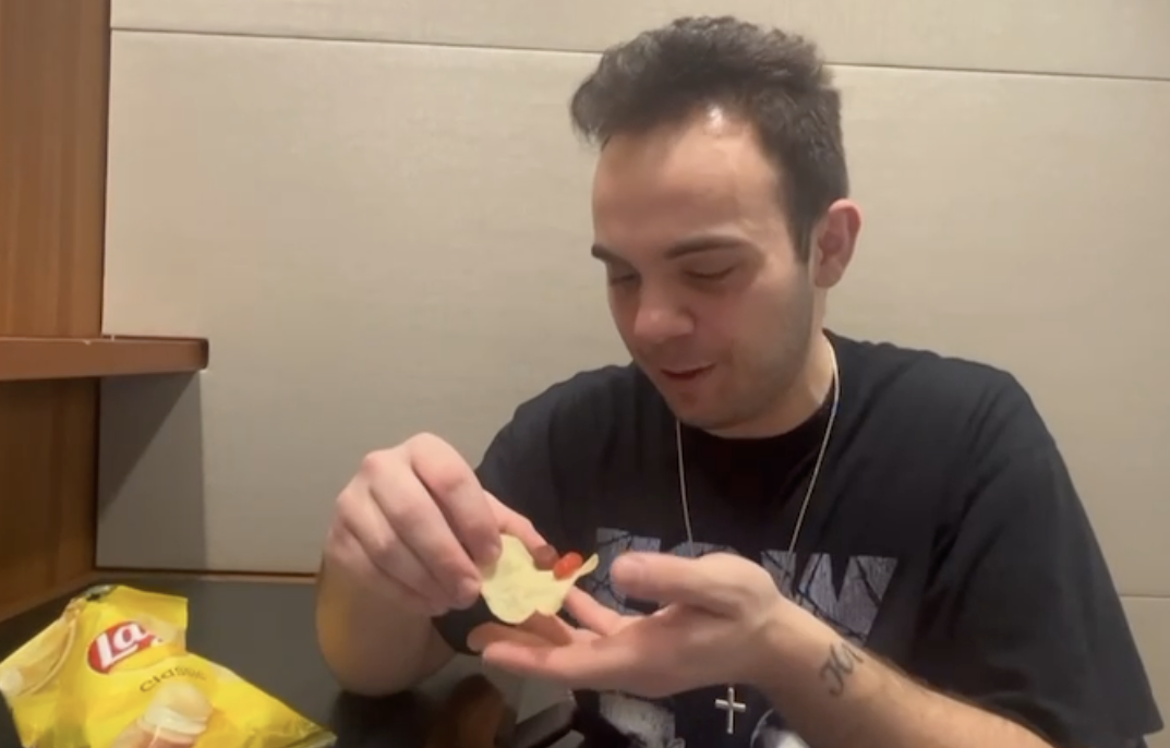 Screenshot from: You eat WHAT???? SUNY Old Westbury college students try weird stuff.  VIDEO BY: FIDA SIDDIQUI