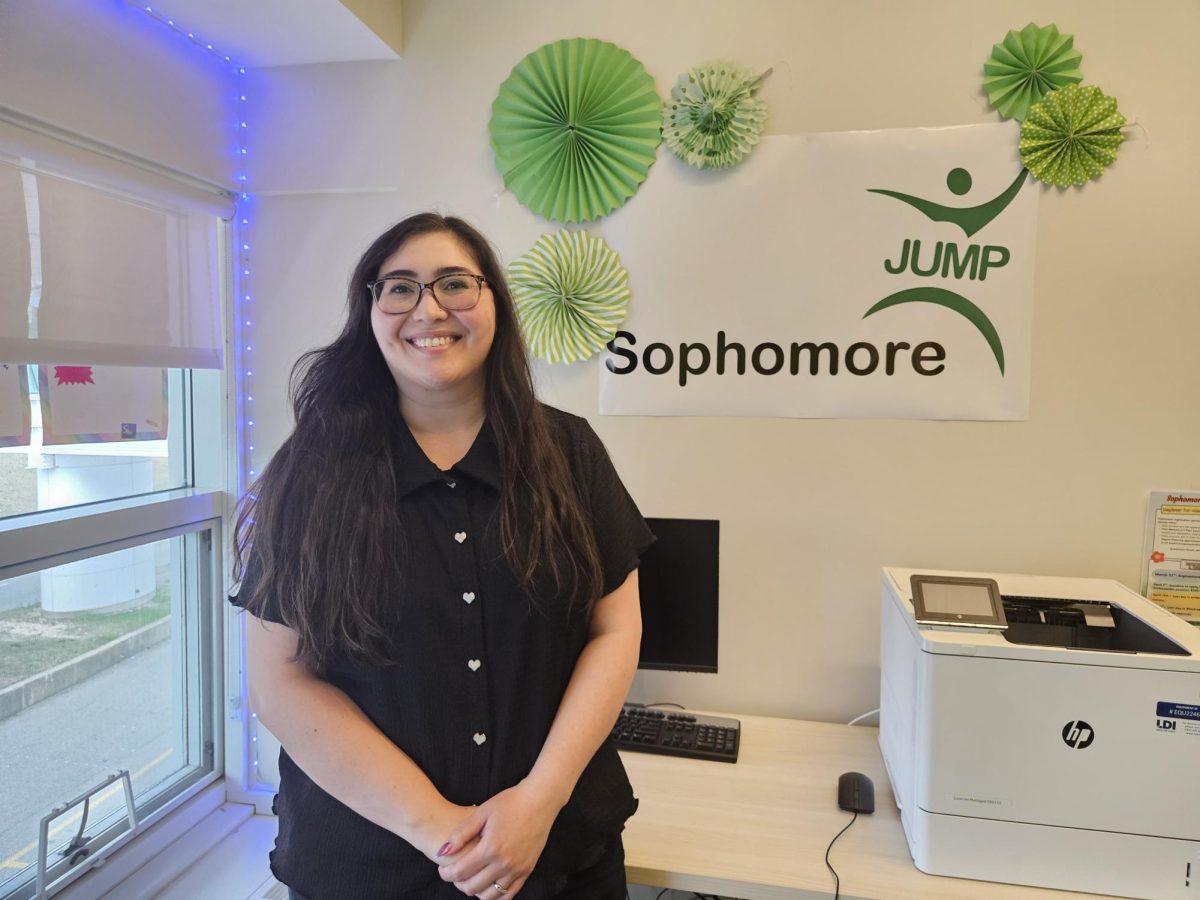 President of Sophomore Jump Kaitlin Janes in the Sophomore Jump office on April 15, 2026. PHOTO BY: EDEN IEVA